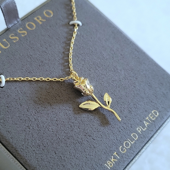 Lussoro Gold💛 Rose🌹 Pendant Necklace - NIB - Picture 5 of 15